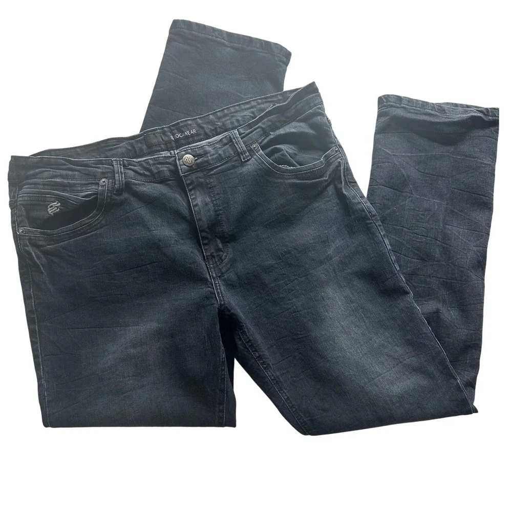 Rocawear Mens Jeans W38 x L32 Distressed Wash Blue Denim Straight Leg